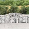 vidaXL Paniers &agrave; gabions arqu&eacute;s 8 pcs 400x30x100/120 cm Fer galvanis&eacute;