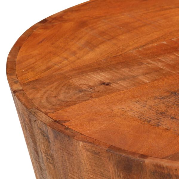 vidaXL Table basse Ø 52x30 cm bois de manguier brut massif