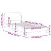 vidaXL Cadre de lit Dover gris fonc&eacute; 100x203 cm velours