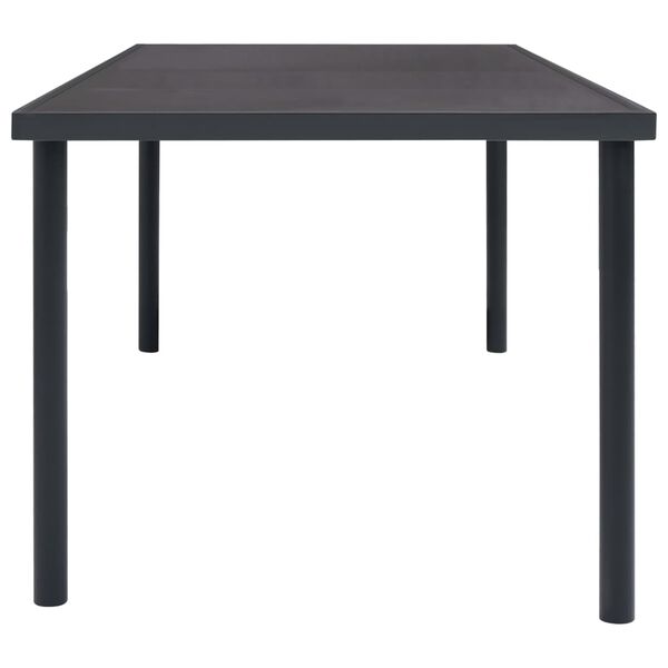 vidaXL Table &agrave; d&icirc;ner d'ext&eacute;rieur Anthracite 190x90x74 cm Acier