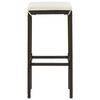 vidaXL Tabourets de bar avec coussins lot de 6 marron r&eacute;sine tress&eacute;e