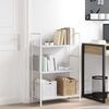 vidaXL Biblioth&egrave;que &agrave; 3 niveaux blanc 60x27,6x90,5cm bois d'ing&eacute;nierie