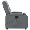 vidaXL Fauteuil de massage inclinable gris similicuir