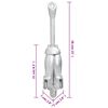 vidaXL Ancre pliable avec corde argenté 2,5 kg fer malléable