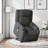 vidaXL Fauteuil inclinable de massage &eacute;lectrique gris fonc&eacute; tissu