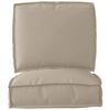 vidaXL Set de coussins de palette 2 pcs Taupe Tissu Oxford