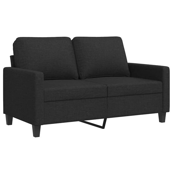 vidaXL Canap&eacute; &agrave; 2 places Noir 120 cm Tissu