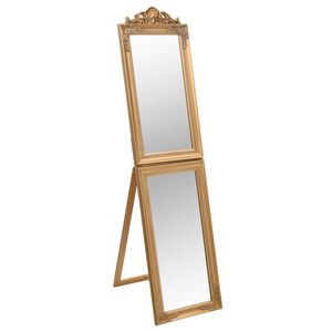 vidaXL Miroir sur pied Dor&eacute; 45x180 cm