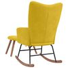 vidaXL Chaise &agrave; bascule avec repose-pied Jaune moutarde Velours