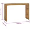 vidaXL Table console 110x35x75 cm bois de teck solide