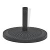 vidaXL Socle de parasol Résine Rond Noir 14 kg
