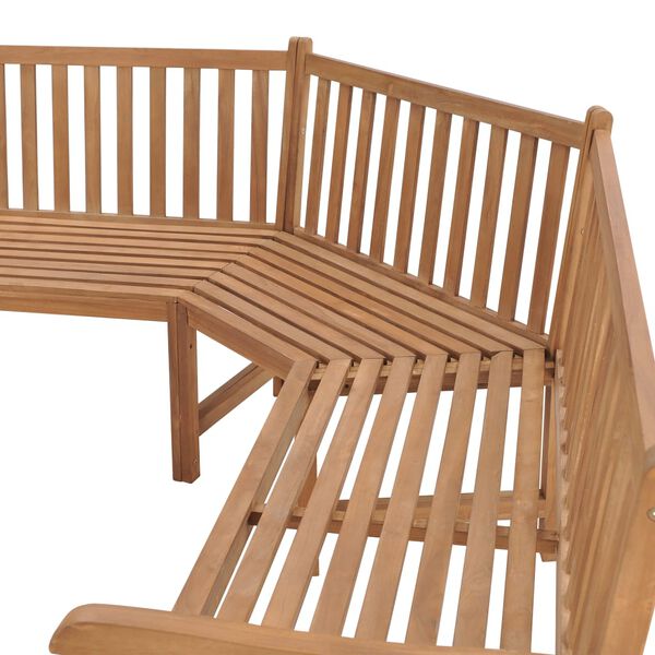vidaXL Banc d'angle de jardin 185x185x90 cm bois de teck solide
