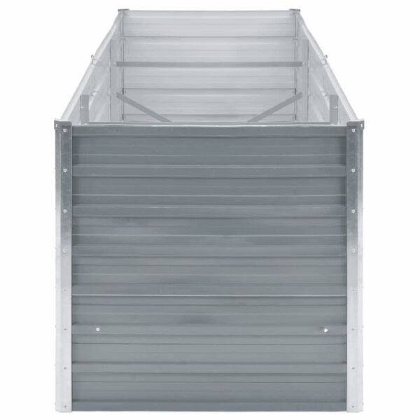 vidaXL Lit surélevé de jardin Acier galvanisé 240x80x77 cm Gris