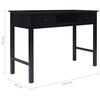 vidaXL Bureau Noir 110 x 45 x 76 cm Bois