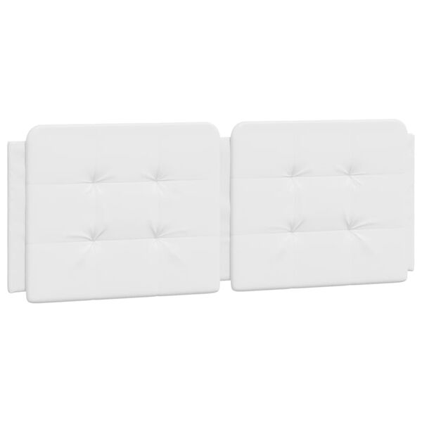 vidaXL Coussin de tête de lit Zadar blanc 137 cm similicuir