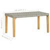 vidaXL Banc de jardin 120 cm Gris R&eacute;sine tress&eacute;e et bois d'acacia