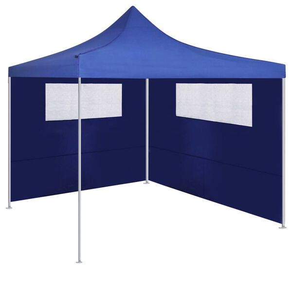 vidaXL Parois lat&eacute;rales de belv&eacute;d&egrave;re avec fen&ecirc;tres 2 pcs Bleu