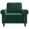 vidaXL Fauteuil Vert fonc&eacute; 60 cm Velours