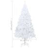 vidaXL Arbre de Noël artificiel pré-éclairé et branches épaisses blanc