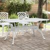 vidaXL Table de jardin blanc 150x90x72 cm aluminium coul&eacute;