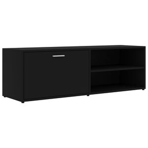 vidaXL Meuble TV Noir 120x34x37 cm Bois d&rsquo;ing&eacute;nierie