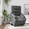 vidaXL Fauteuil inclinable de massage gris similicuir