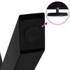 vidaXL Pieds de table &agrave; manger en forme de X, 2 pi&egrave;ces, noir, 60 x (72-73) cm, acier