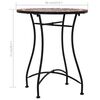 vidaXL Table de bistro mosa&iuml;que Marron 60 cm C&eacute;ramique