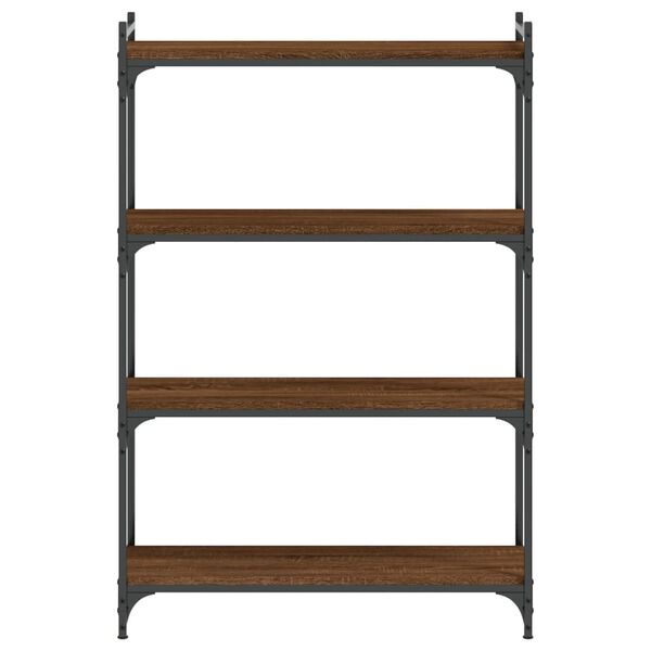 vidaXL Biblioth&egrave;que 4 niveaux ch&ecirc;ne marron 80x30x120cm bois ing&eacute;nierie