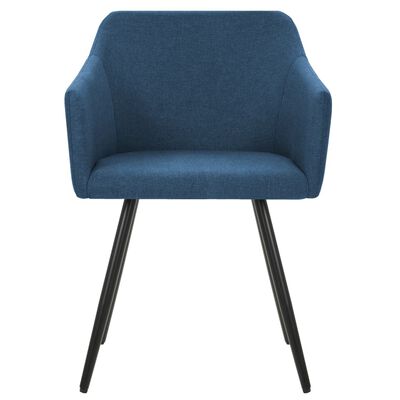 vidaXL Chaises à manger lot de 2 bleu tissu