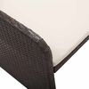 vidaXL Salon de jardin 2 pcs avec coussins R&eacute;sine tress&eacute;e Marron