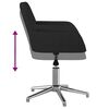 vidaXL Chaises pivotantes à manger lot de 2 Noir Tissu