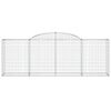 vidaXL Panier de gabions arqu&eacute; 300x50x100/120 cm Fer galvanis&eacute;