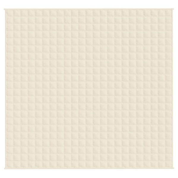 vidaXL Couverture lestée Crème clair 220x230 cm 15 kg Tissu