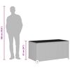 vidaXL Boîte de rangement de jardin gris clair 120x65x61 cm rotin