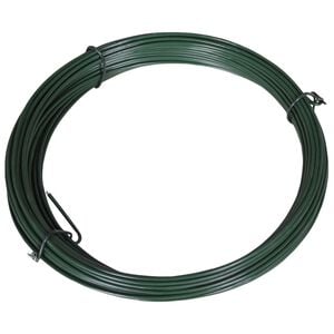 vidaXL Fil de liaison de cl&ocirc;ture 25 m 1,4/2 mm Acier Vert