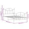 vidaXL Cadre de lit métal sans matelas avec pied de lit noir 100x190cm