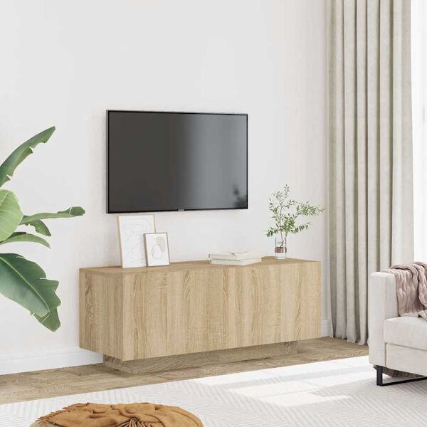 vidaXL Meuble TV Ch&ecirc;ne sonoma 100x35x40 cm Bois d'ing&eacute;nierie