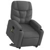 vidaXL Fauteuil inclinable de massage électrique gris foncé tissu
