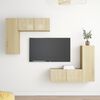 vidaXL Ensemble de meubles TV 4 pcs Ch&ecirc;ne sonoma Bois d'ing&eacute;nierie
