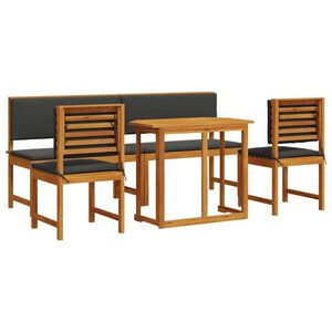 vidaXL Ensemble bistro de jardin 5 pcs Marron Bois d'Acacia Massif