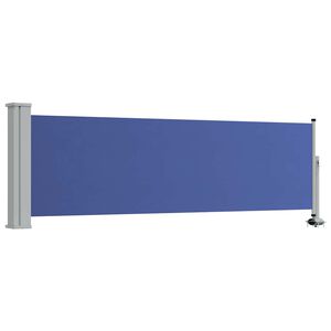vidaXL Auvent lat&eacute;ral r&eacute;tractable de patio 80x300 cm Bleu