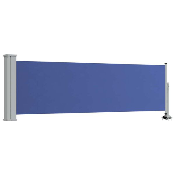 vidaXL Auvent lat&eacute;ral r&eacute;tractable de patio 80x300 cm Bleu