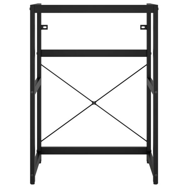 vidaXL Cadre de lavabo de salle de bain Noir 59x38x83 cm Fer
