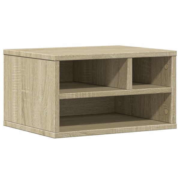 vidaXL Support d'imprimante ch&ecirc;ne sonoma 40x32x22,5 cm bois ing&eacute;nierie