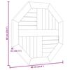 vidaXL Dessus de table 60x60x2,5 cm octogonal bois de teck massif