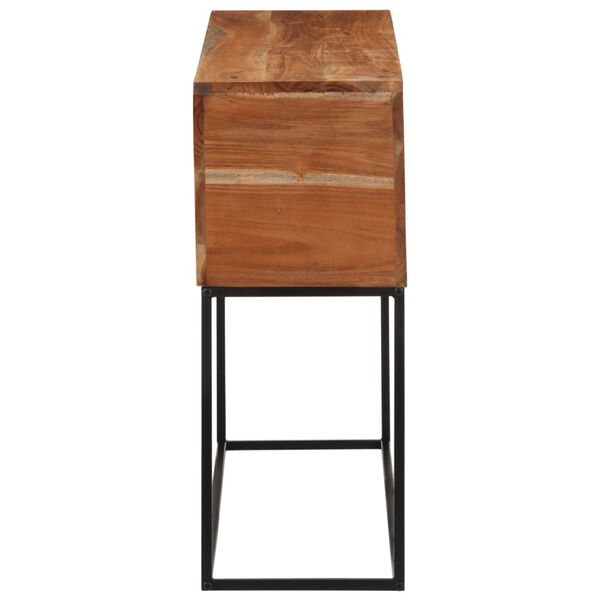 vidaXL Table console 110x30x75 cm bois massif d'acacia et fer
