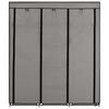 vidaXL Armoire avec compartiments et barres Gris 150x45x175 cm Tissu
