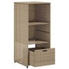 vidaXL Armoire de rangement de jardin beige 50x55x115cm résine tressée