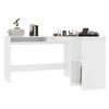 vidaXL Bureau d'angle en forme de L Blanc 120x140x75 cm